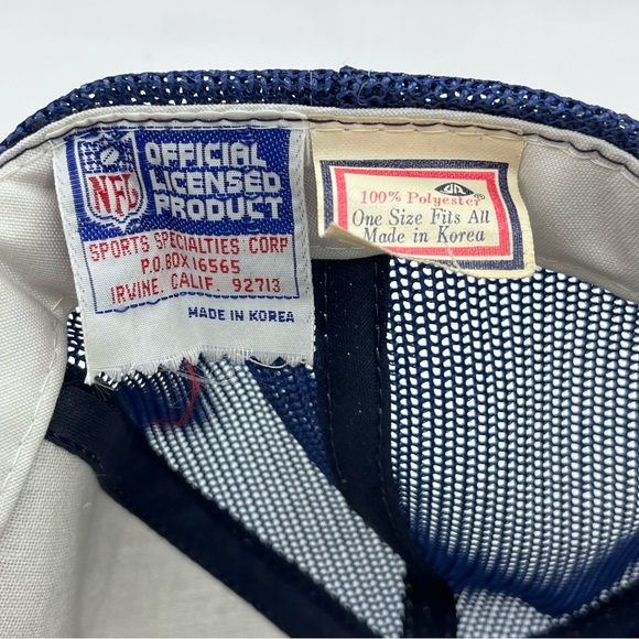 Vintage 80s Dallas Cowboys Sports Specialties Script Snapback Cap Trucker Hat - Picture 7 of 9